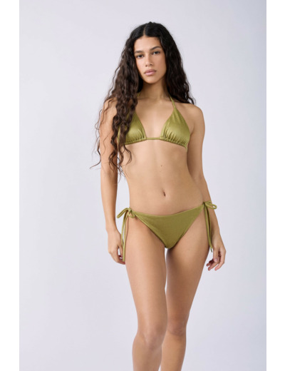 Bikini brésilien à nouer bas de maillot pailleté,Bikini brésilien à nouer bas de maillot pailleté;${refinementColor}