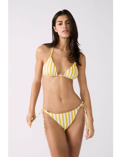 Triangle sans armatures rayé haut de maillot