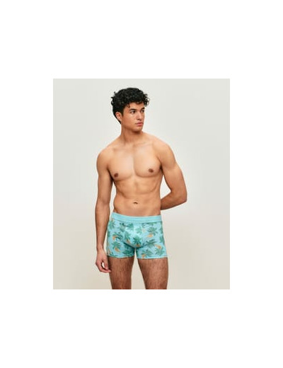 Boxer en microfibre motifs palmiers et bananes