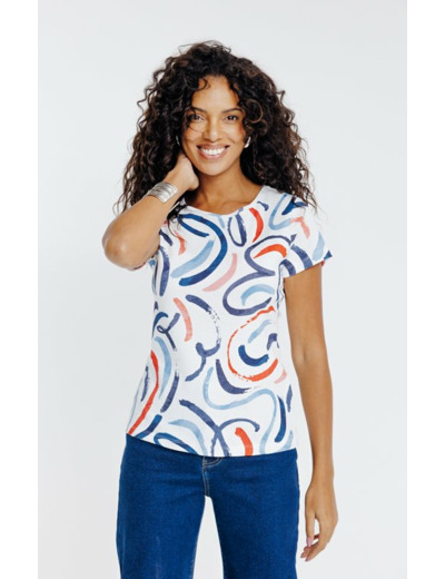 Tee-shirt imprimé manches courtes
