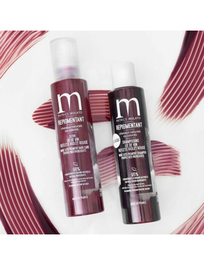 Shampooing repigmentant cheveux naturels ou colorés lie de vin