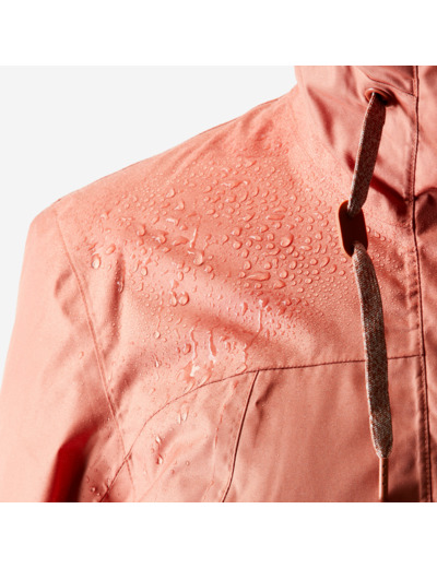 Veste de randonnée -10°C imperméable femme, NH500 marron