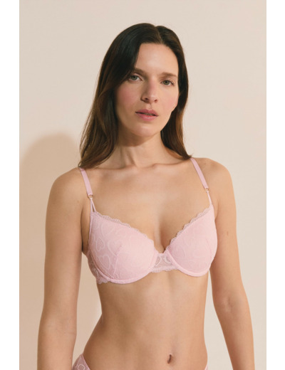 Soutien-gorge classique avec motifs coeurs,Soutien-gorge classique avec motifs coeurs;${refinementColor}