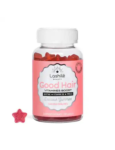 Lashilé Beauty Good Hair Vitamines Boost Gummies Sans Sucre Pot De 60