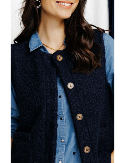 Gilet sans manches bouclette