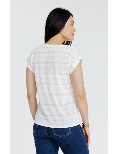 Tee-shirt rayé manches courtes