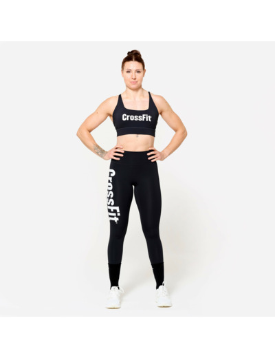 Brassière de crossfit® maintien modéré femme, noir
