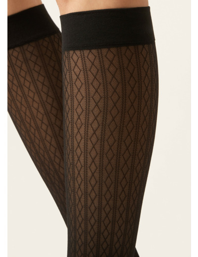 Chaussettes hautes à losanges