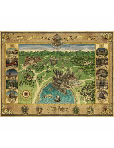 PUZZLE 1500 PIÈCES - LA CARTE DE POUDLARD / HARRY POTTER