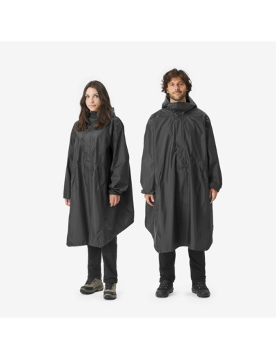 Poncho pluie de randonnée - MT500 - 60L - Noir