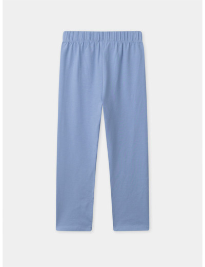 Pyjama bleu et blanc en velours imprimé tigre Garçon