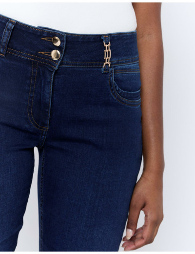 Jean long droit en denim MARINE Femme