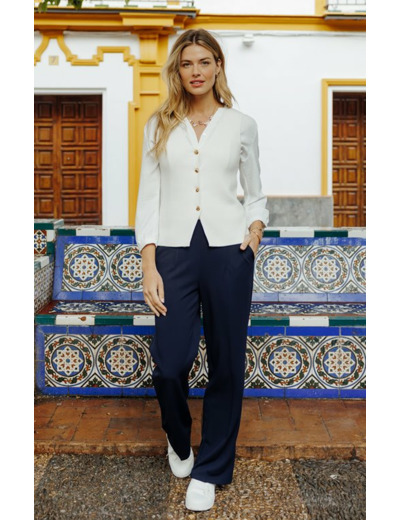 Pantalon de tailleur coupe large