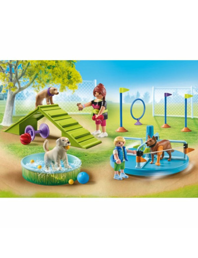 AIRE DE JEUX POUR CHIENS ET PERSONNAGES PLAYMOBIL MY LIFE 71745