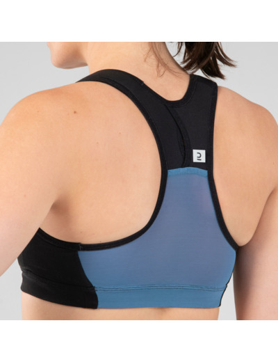 Brassière de rugby femme - r500 noir bleu