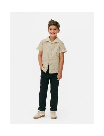 Chemise boutonnée à fleurs brodées