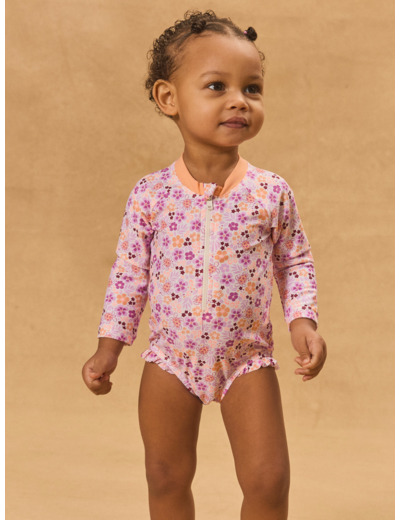 Body de bain UPF 50+ imprimé fleuri