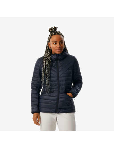 Doudoune de ski légère et chaude femme, 500 bleu noir