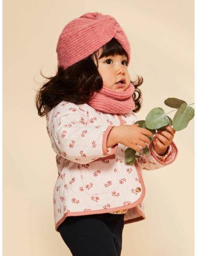 Snood vieux rose en tricot