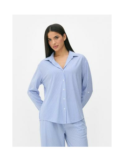 Chemise oversize rayée en jersey