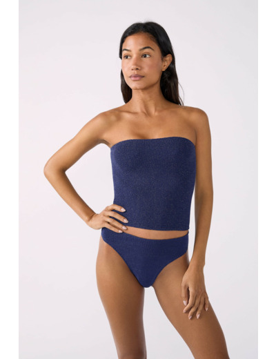 Bikini high leg en matière extensible bas de maillot