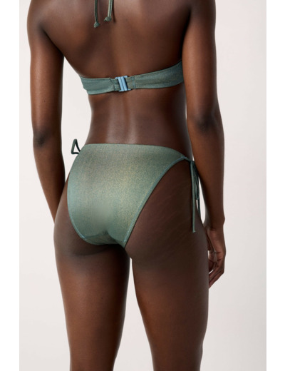 Culotte de bikini ficelle bas de maillot à nouer pailleté
