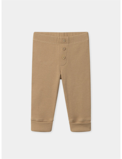 Legging marron clair avec boutons décoratifs Bébé Garçon