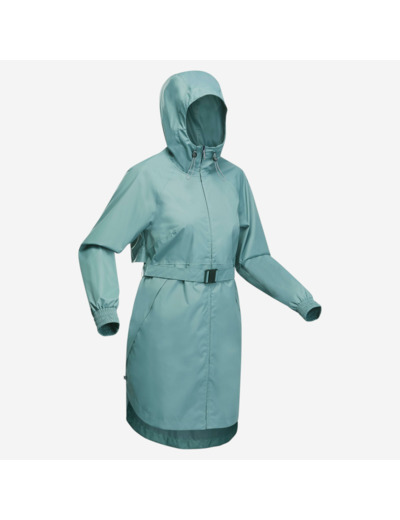 Veste longue imperméable de randonnée - Raincut Long - Femme