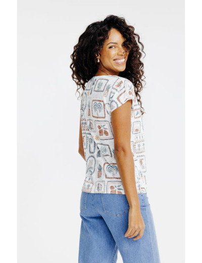 Tee-shirt imprimé manches courtes