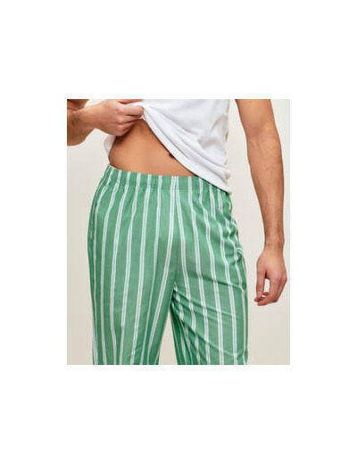 Pantalon en coton à rayures