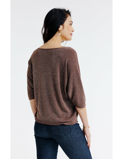 Pull maille brillante