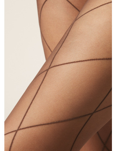 Collant voile à losanges