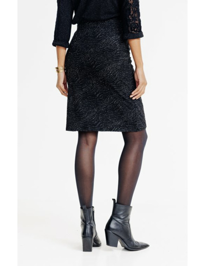 Jupe en maille fantaisie avec doublure