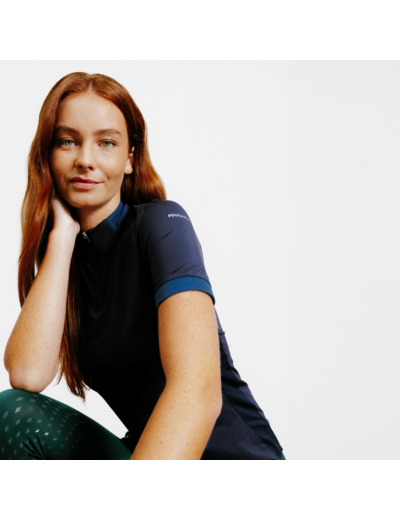 Polo équitation manches courtes Femme - Héritage marine