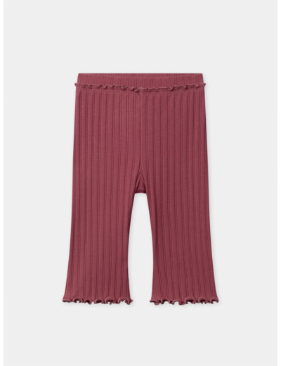 Legging rose framboise à finitions laitues Bébé Fille