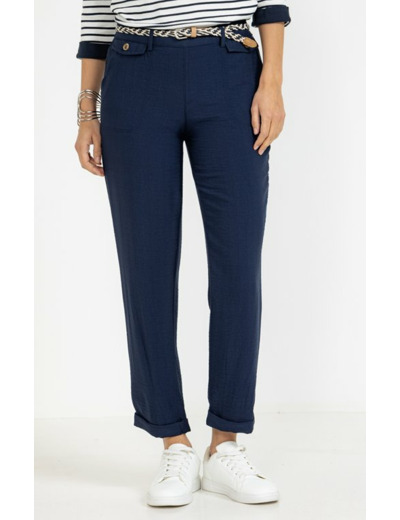 Pantacourt fluide avec poches rabat