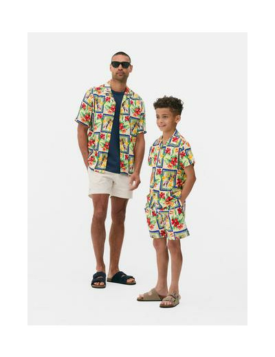 Chemise à fleurs tropicales pour ado