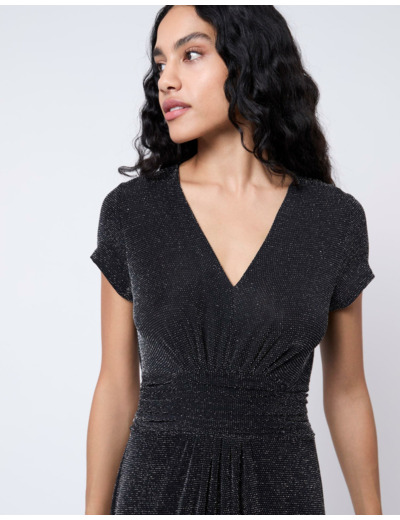 Robe longue à pailletttes NOIR