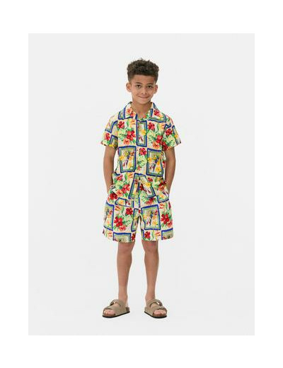 Chemise à fleurs tropicales pour ado