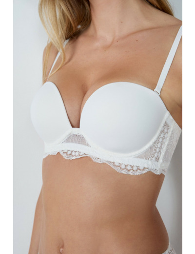 Bandeau coques fines bretelles amovibles