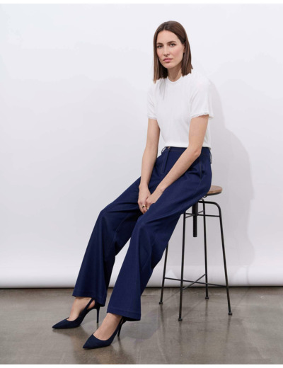 Top manches courtes uni ECRU Femme