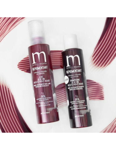 Soin repigmentant cheveux naturels ou colorés lie de vin
