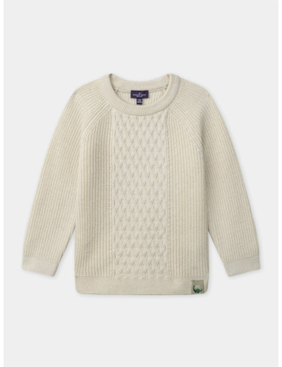 Pull écru torsadé Garçon