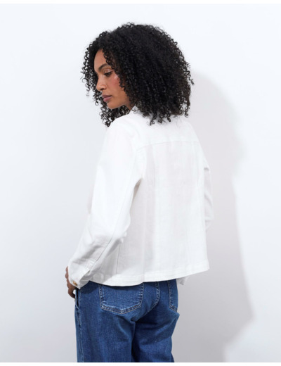 veste chemise unie BLANC Femme