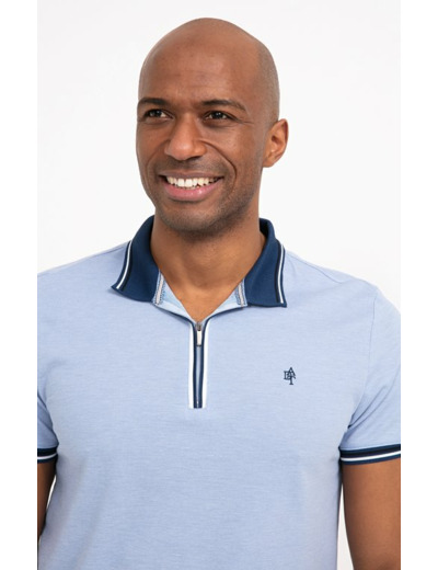 Polo manches courtes Zip