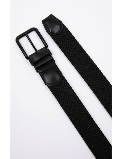 Ceinture tressée homme à boucle