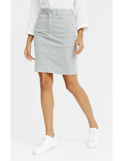 Jupe genoux en coton viscose
