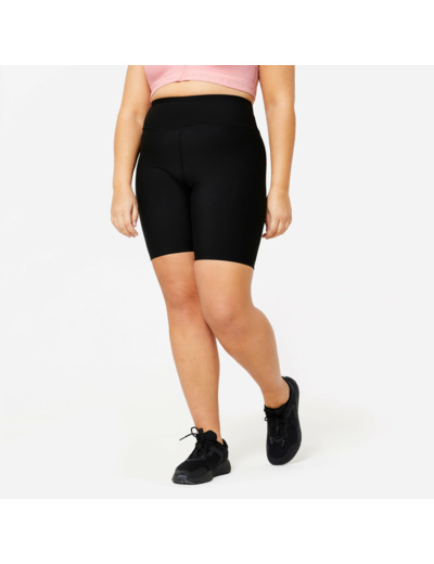 Cycliste taille haute Fitness Grande Taille Noir