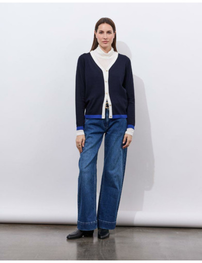 Gilet bicolore MARINE Femme