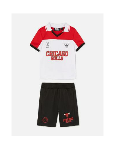 1,5–8 ans | Ensemble haut à col et short NBA Chicago Bulls